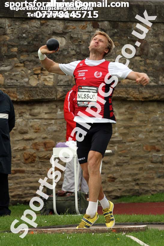 Mens decathlon shot putt, EAP International Cominted Events, Hexham. Photo: David T. Hewitson/Sports for All Pics